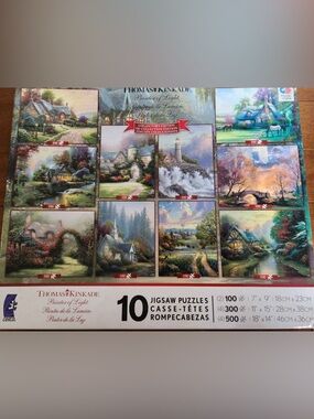 Thomas Kinkade Painter Of Light Collectors Edition 10 Jigsaw Puzzle Set